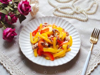 彩椒炒肉丝 